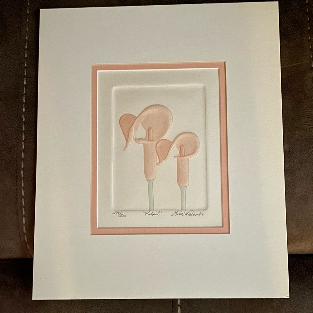 LISA WISCOMBE PULPIT SIGNED/NUMBERED EMBOSSED WATERCOLOR!!!